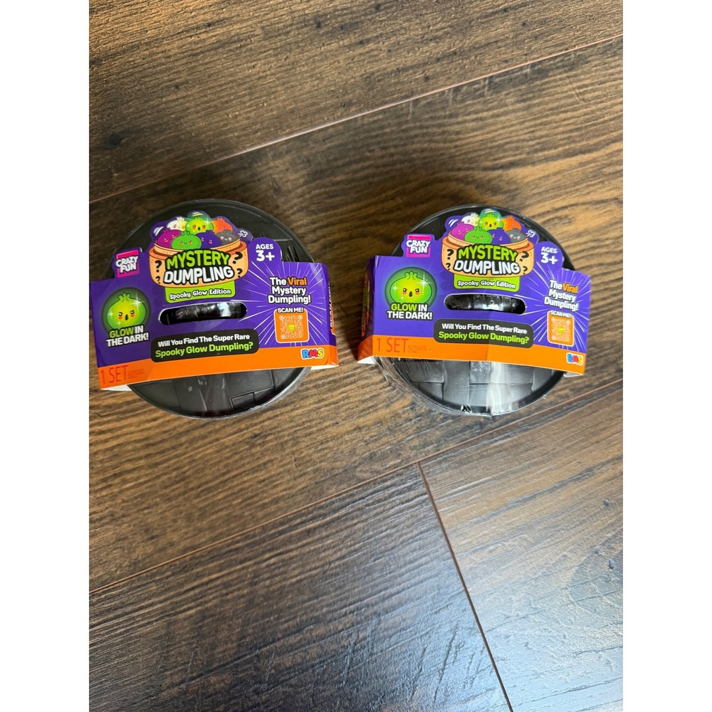 Crazy Fun Mystery Dumpling Spooky Glow Edition Blind Bag Lot of 2 Glow Toy